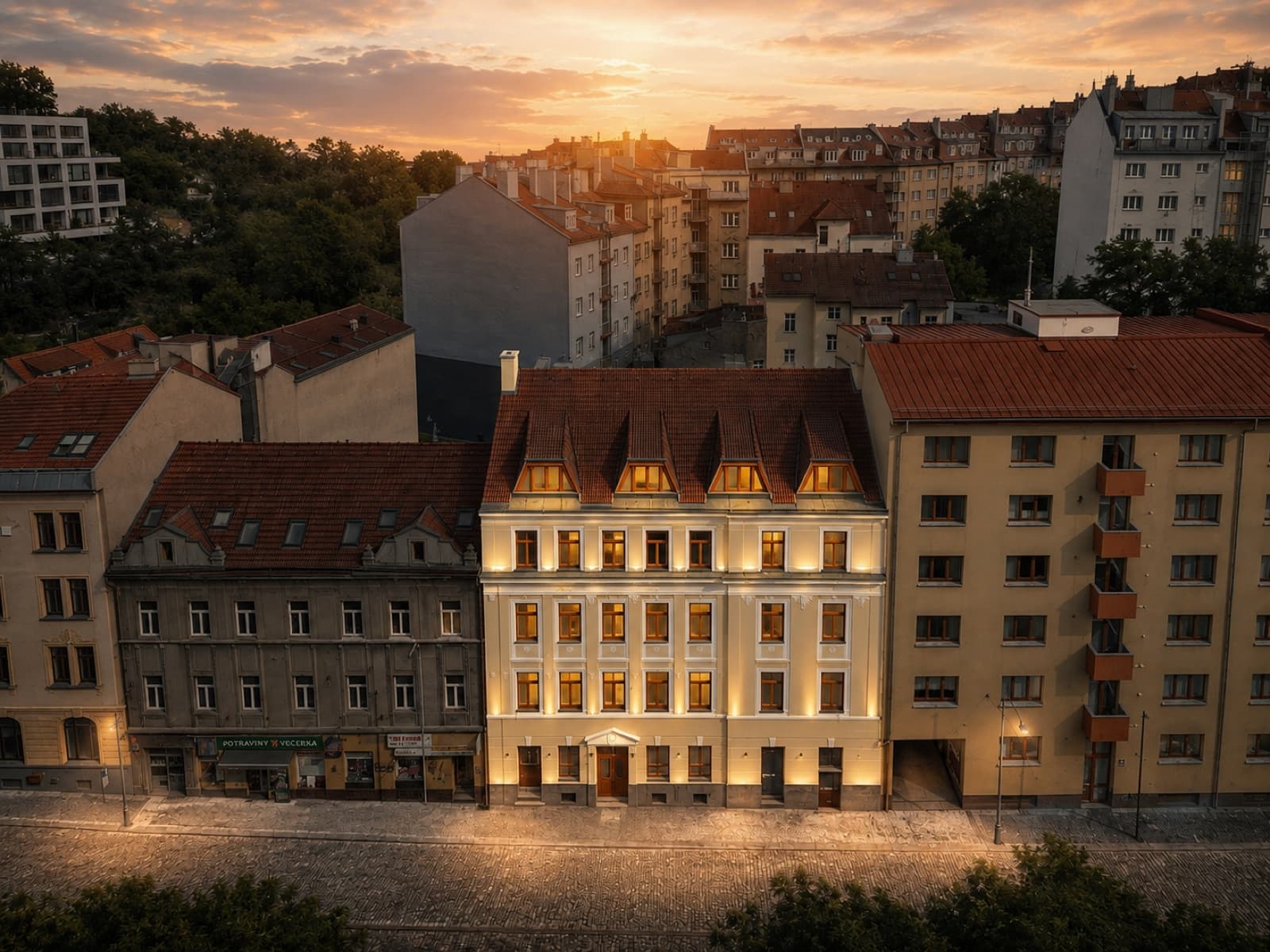 Podolská 144, exteriér domu