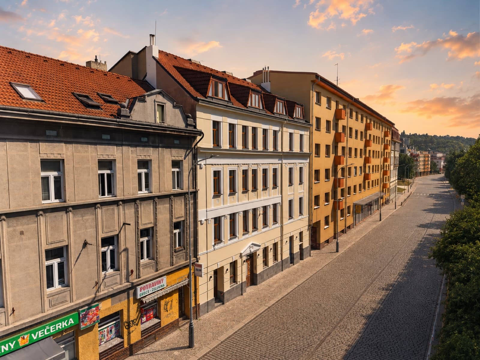 Ulice Podolská, denní pohled na dům